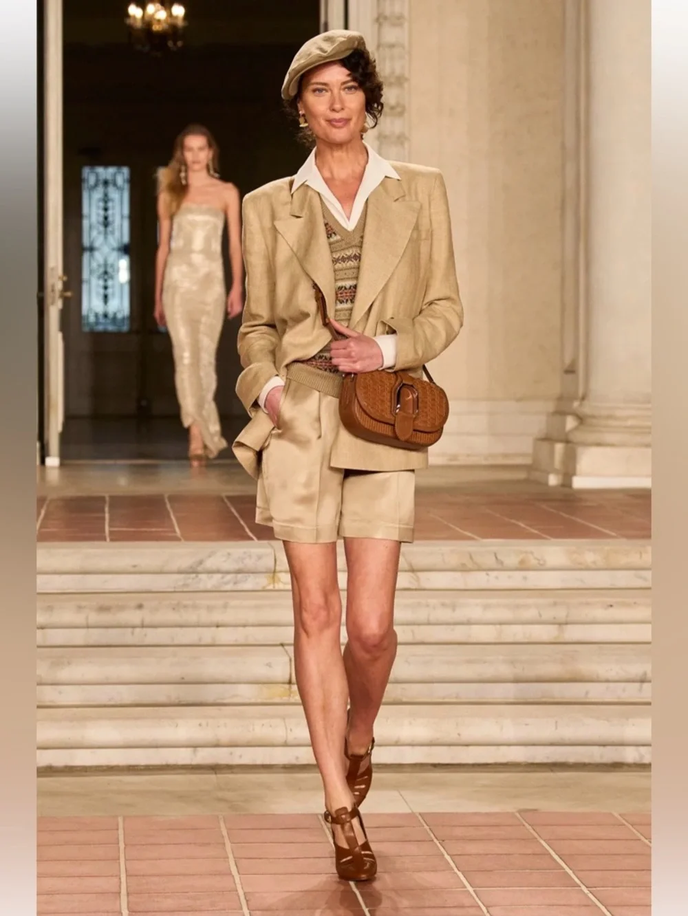 Ralph Lauren Collection Ainsworth Washed Satin Short 2023 Runway size 4